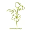 Stylish floral sticker in soft green shades, perfect for brightening up modern spaces.