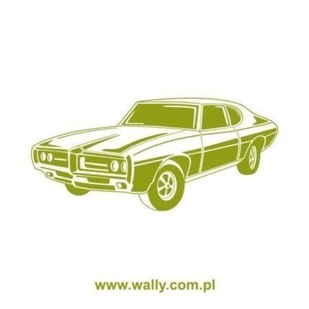 Stylish car sticker 1322 in minimalist design, perfect for a young motor enthusiast\'s room.