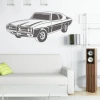 Stylish "Car Sticker 1322" in a modern living room, adding character and a touch of automotive flair.