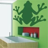 Stylish frog painting template 1376 perfectly brightens a modern bathroom with a cheerful touch.