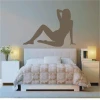 Stylish lady 102 sticker in a minimalist bedroom, adding character and elegance to the space.