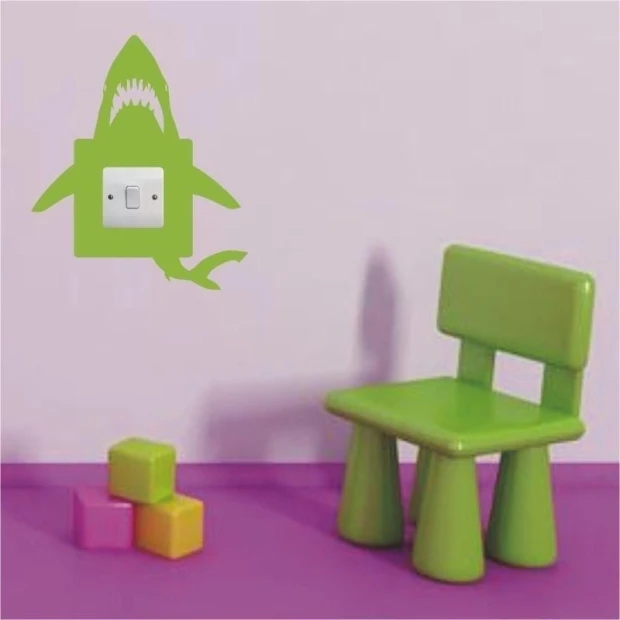 Green outlet sticker 09, perfect for a child\'s room, adds a cheerful touch.