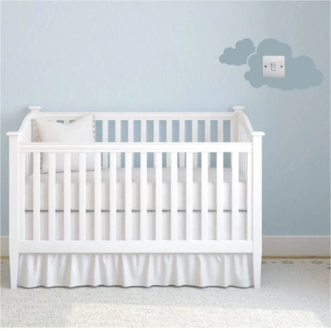 Contact sticker with 10 delicate clouds, perfect for a cozy children\'s room.