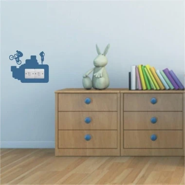 Sticker for outlet 1125, brightening up a cheerful children\'s room with color and playful accents.