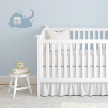 Charming cloud-shaped wall sticker, perfect for a child\'s room, adding a cozy touch.