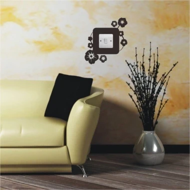 Painting template contact 1078 - Living room arrangement. Warm-toned walls, light-colored furniture.