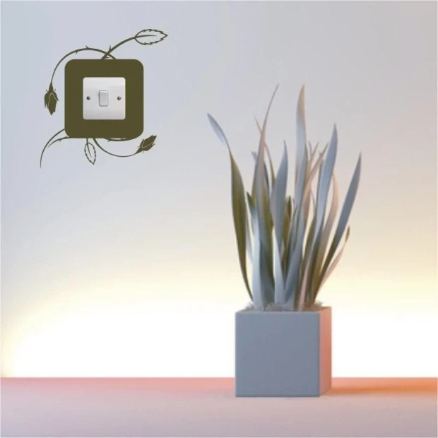Painting template contact 1088 - Living room arrangement. Potted plant next to the wall switch.