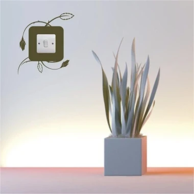 Painting template contact 1088 - Living room arrangement. Potted plant next to the wall switch.