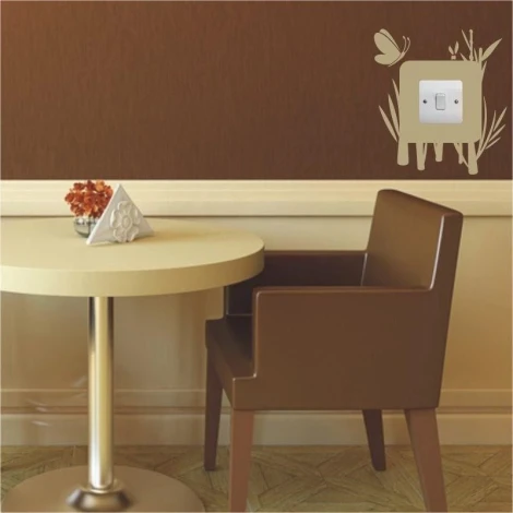 Painting template contact 1089 - Kitchen arrangement. Brown furniture with warm-colored walls.