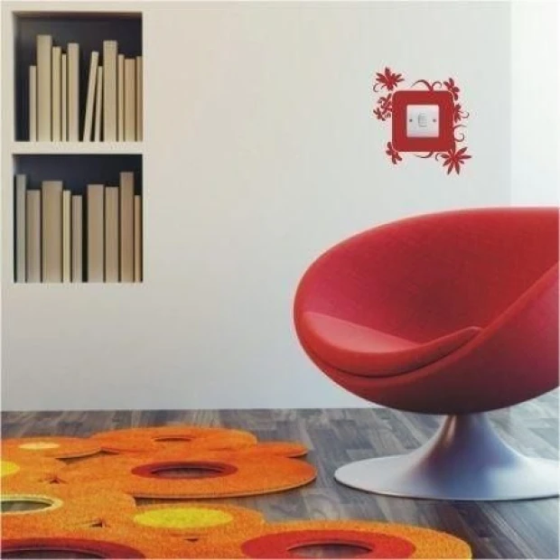 Painting template contact 1090 - Living room arrangement. Modern furniture and light walls.