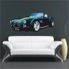 Car sticker 44 in a modern living room, adding dynamic character and a colorful accent to the space.