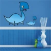 Pastel dinosaur sticker, perfect for a colorful children\'s room, adding joy to the decor.