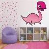 Charming pastel dinosaur sticker, perfect for a colorful children\'s room.