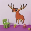 Deer sticker 03 with a cheerful design, perfect for a colorful children\'s room, adding joy and charm.