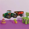 Colorful tractor stickers in a cheerful children\'s room, perfect for wall decoration and inspiration.