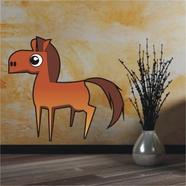 Cheerful foal sticker 09, perfect for creating a joyful atmosphere in a child\'s room.