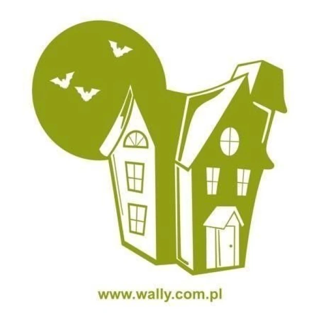 Charming painting template cottage 1337, perfect for a child\'s room in vibrant green shades.