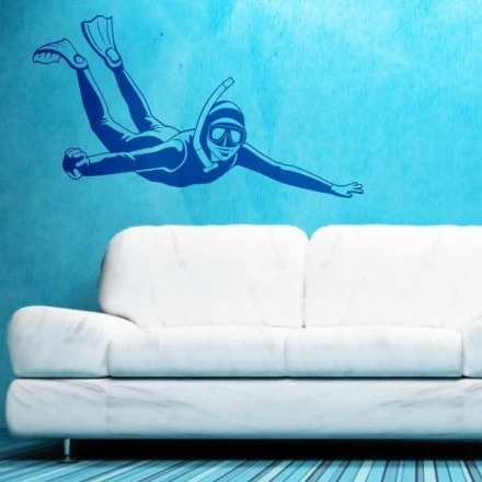 Painting Stencil Of A Diver 1326