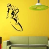 Dynamic surfer painting template 1328 in an energetic yellow interior, perfect for a child\'s room.