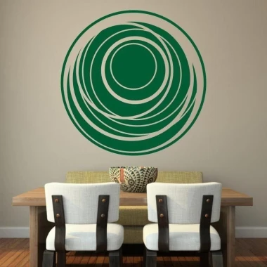 Abstract green painting template 1346, perfect for a modern dining room, adding character and style.