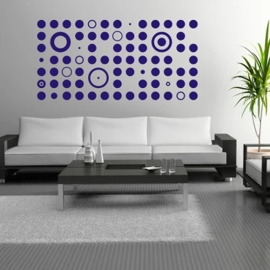 Abstract painting template 1348 in vibrant shades of blue, perfect for modern decor.