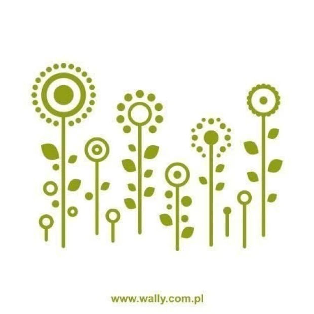 Stylish floral painting template in vibrant shades of green, perfect for refreshing interior spaces.