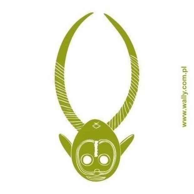 Stylish African motif sticker in shades of green, perfect for modern interiors or a room.