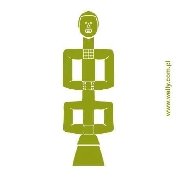 Stylish African sticker 1496 in vibrant green, perfect for modern interiors.