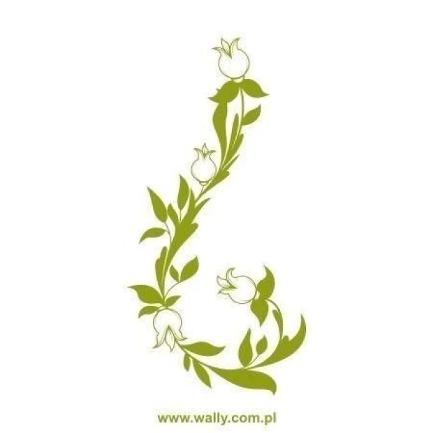 Elegant floral sticker 1426, perfect for creating a cozy atmosphere in a modern interior.