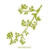 Stylish branch sticker in a vibrant green shade, perfect for enlivening a boho-style interior.
