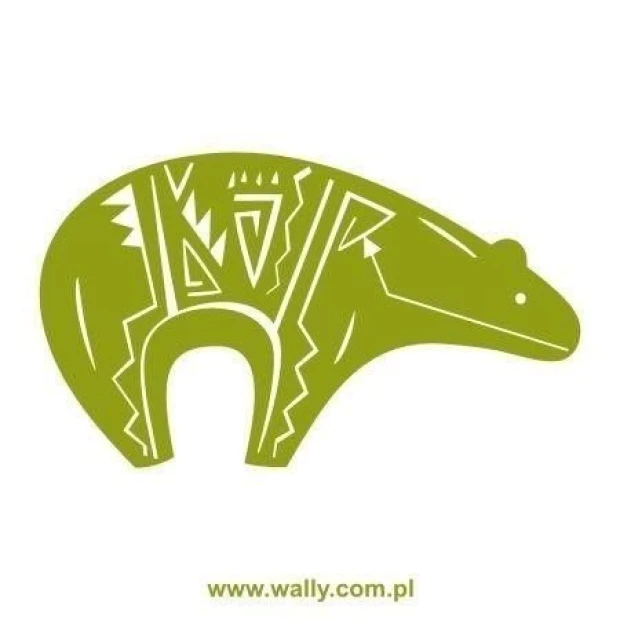 Stylish Indian sticker 1503 in vibrant green, perfect for decorating a child\'s room.