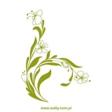 Flower sticker 1431 in soft green shades, perfect for brightening up a boho-style interior.