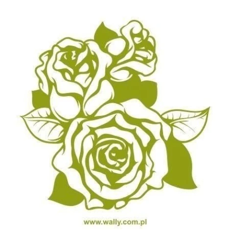 Minimalist rose sticker 1436, perfect for modern interior decor, adding a touch of elegance.