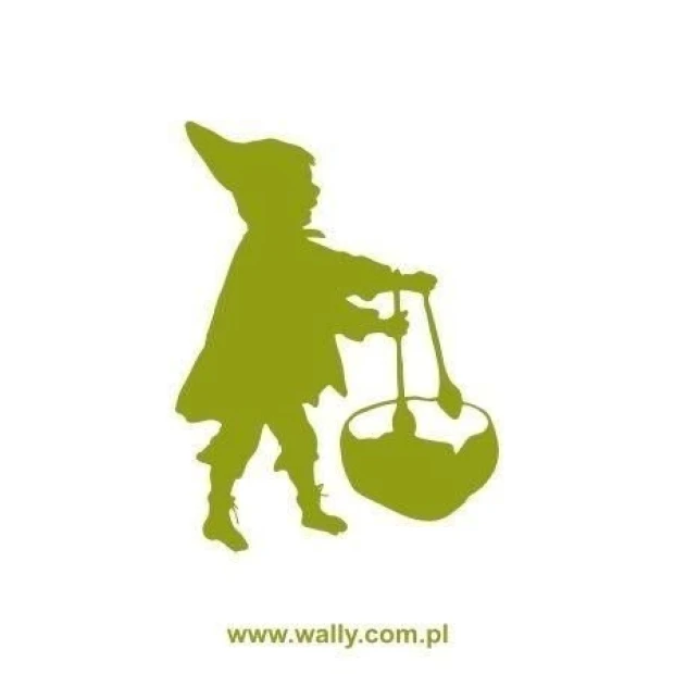 Charming green girl sticker, perfect for creating a fairy-tale atmosphere in a child\'s room.