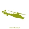Stylish helicopter sticker in vibrant green, perfect for a young pilot\'s room.