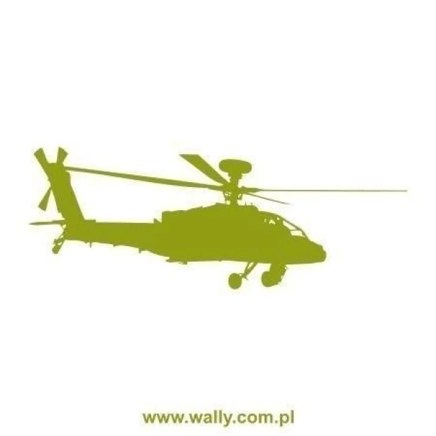 Stylish helicopter sticker in vibrant green, perfect for a little pilot\'s room or enthusiast\'s space.
