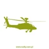 Stylish helicopter sticker in vibrant green, perfect for a little pilot\'s room or enthusiast\'s space.