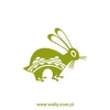 Indian sticker 1515 featuring a stylized rabbit in vibrant green, perfect for adding a fresh touch.