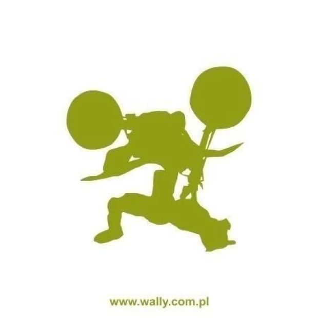 Dynamic motocross sticker 1542 in vibrant green, perfect for a modern youth room.