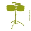 Stylish drum sticker, perfect for a modern musician\'s room, adding energy and vibrancy.