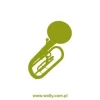 Elegant sticker featuring a French horn design, perfect for modern interiors, adding character.