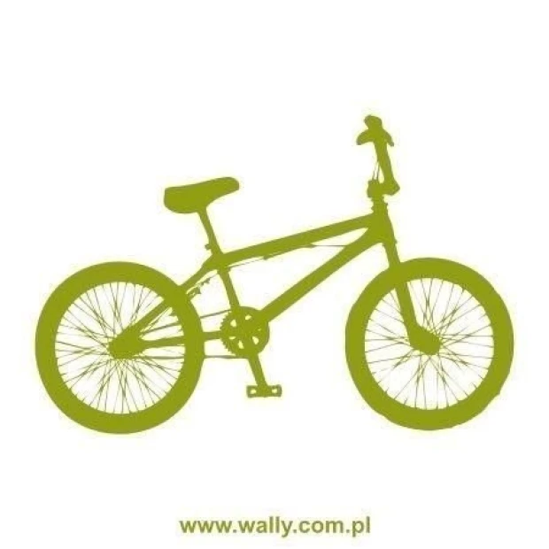 Stylish bike sticker in an energetic shade of green, perfect for a modern youth room.