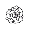 Elegant rose-shaped sticker, perfect for decorating minimalist interiors.