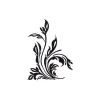 Elegant floral sticker 1681 will beautifully enhance a minimalist space with its subtle charm.