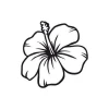Hibiscus sticker 1698 in a minimalist style, perfect for refreshing a modern interior.