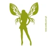 Women\'s angel sticker in vibrant green, perfect for modern interiors or a child\'s room.