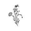 Stylish sticker featuring delicate flowers, perfect for decorating modern interior spaces.