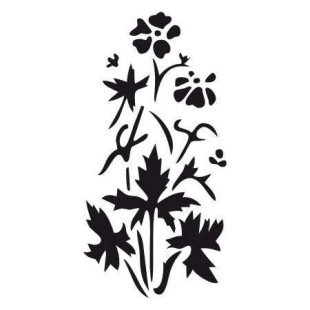 Minimalist flower sticker 1693, perfect for modern interiors, adding a touch of elegance.