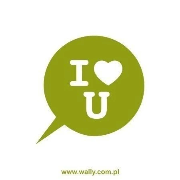 Stylish love sticker 1655 in vibrant green, perfect for modern spaces.