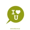 Stylish love sticker 1655 in vibrant green, perfect for modern spaces.